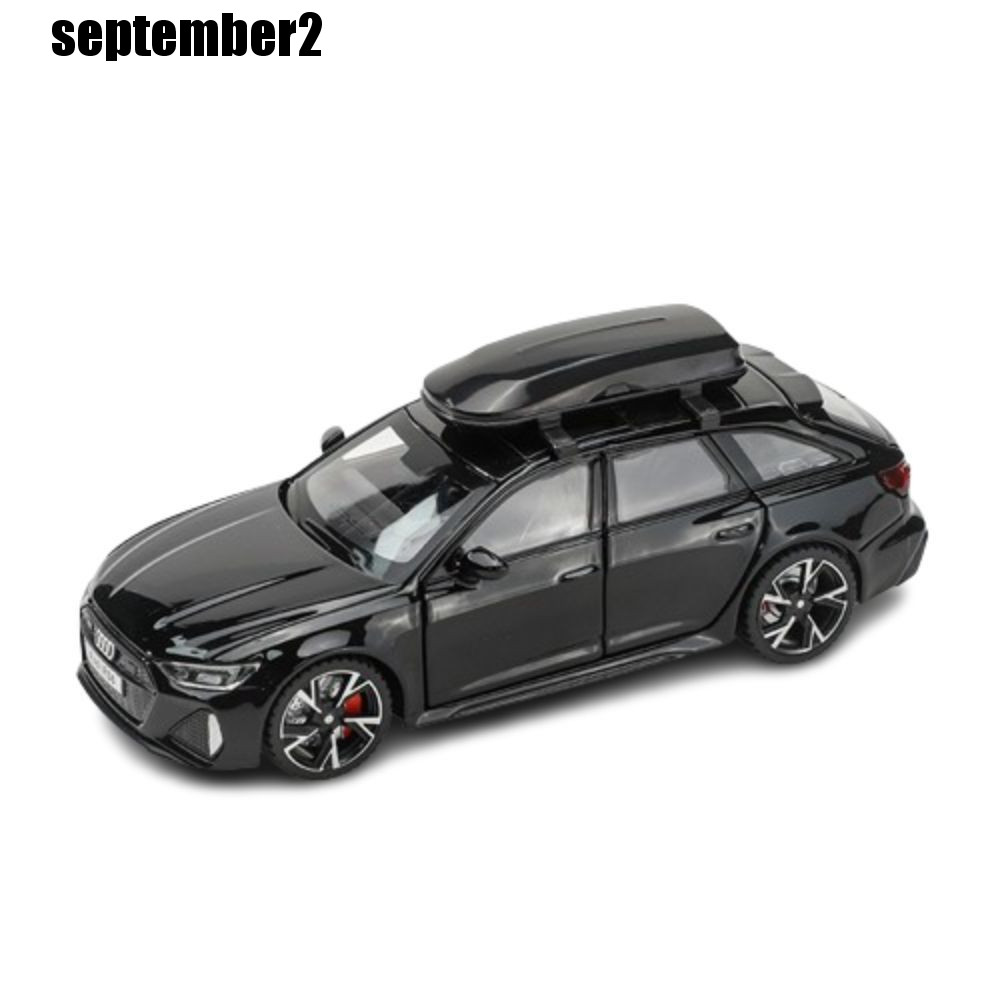 SPEPEMBER Audi RS6 รถของเล่น, Diecast 7 ประตูเปิด Audi Alloy Car Model, Model Vehicle Collection สูง