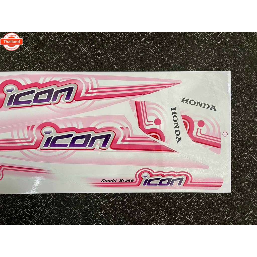 สติ๊กเกอร์  ICON  year 2007 รุ่น 2 สีชมพู