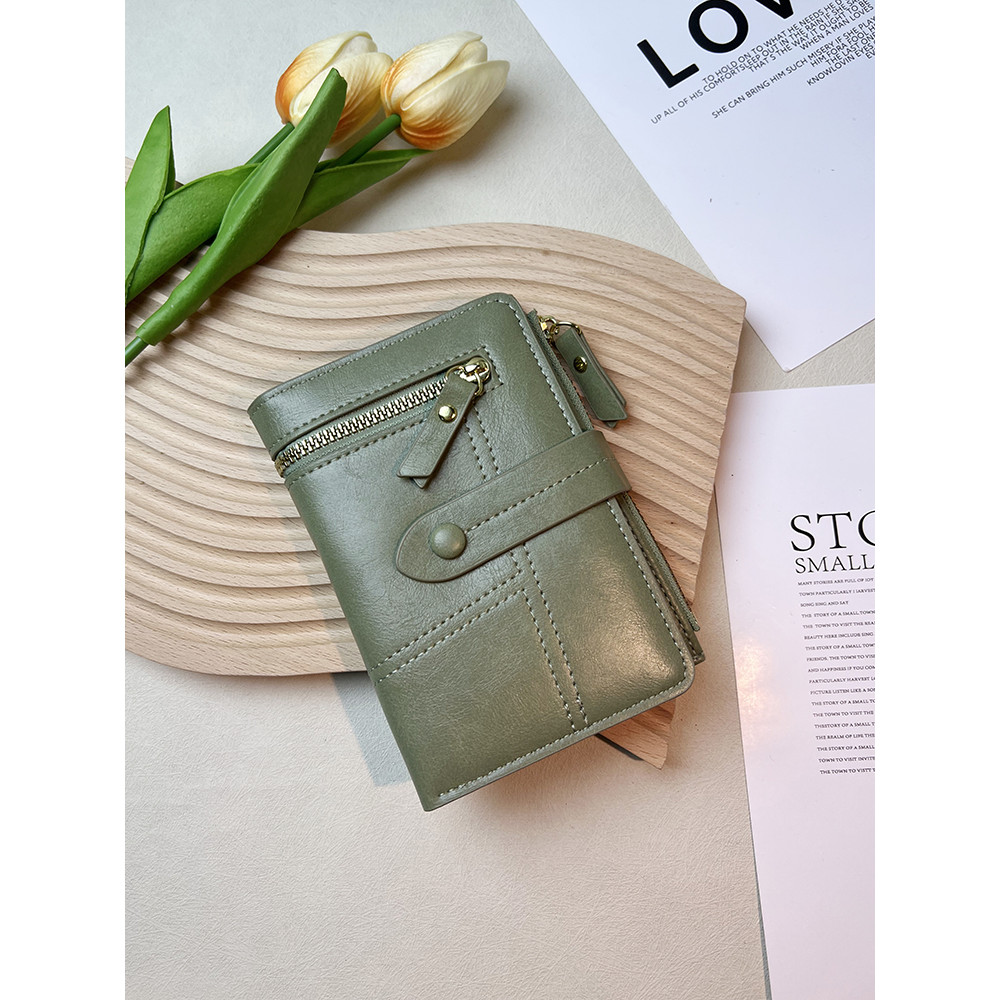 bester brand กระเป๋ Forever young กระเป๋าใส่บัตรอเนกประสงค์สไตล์เกาหลีแบบสั้นสำหรับผู้หญิง