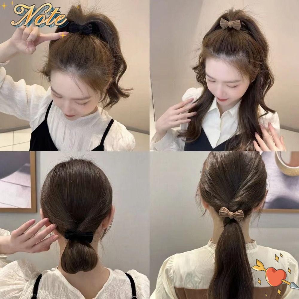 บันทึก 1ชิ้นผมวงกลม,5สี แห่กัน โบว์ผมแหวน,แฟชั่นผูกผมหางม้าผมวงกลมสาวอุปกรณ์เสริม
