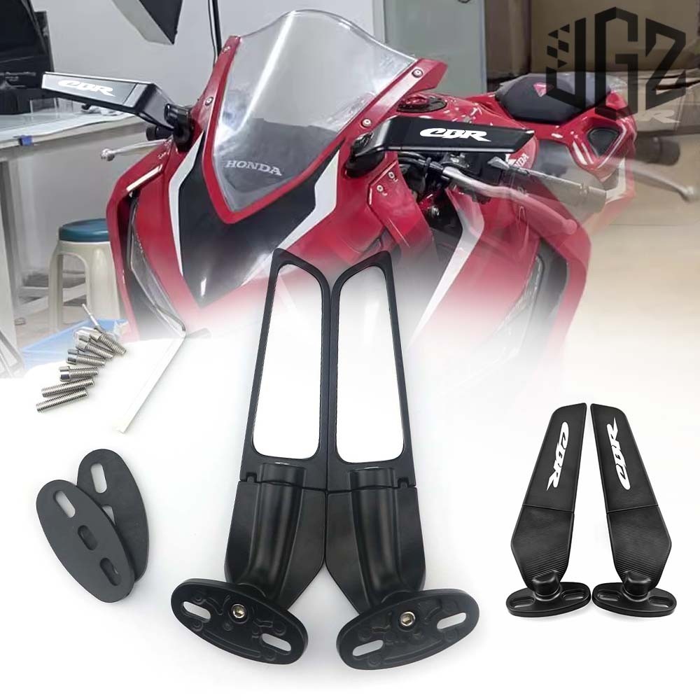 สําหรับ HONDA CBR650R 500R CBR650 CBR150 CBR250RR Winglet ด้านข้างกระจก Cermin Sisi Stealth Wing กระ