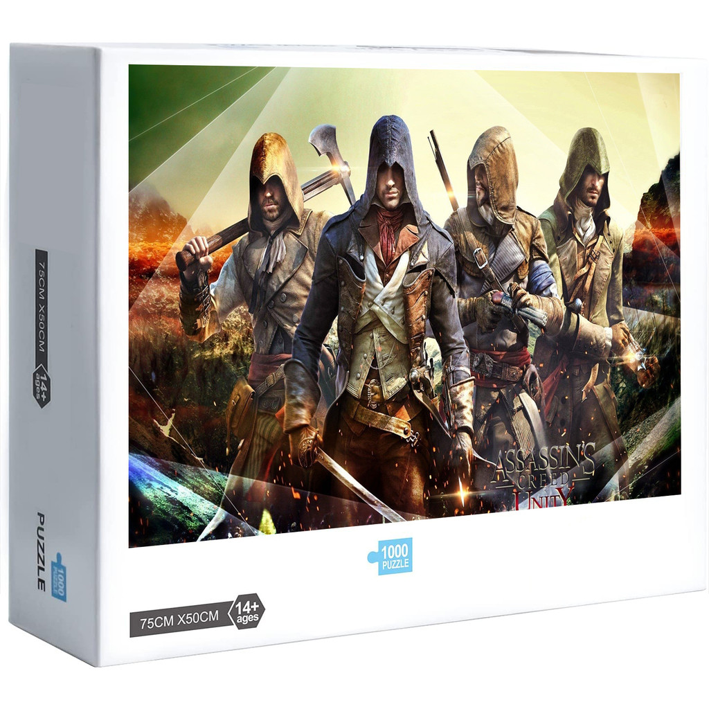 ใหม่ Assassins Creed Unity 300 500 1000 ชิ้นจิ๊กซอว์ปริศนาตกแต่งบ้านเกมของขวัญ W