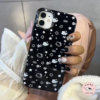 เคสไอโฟน 13 น่ารักเต็มหน้าจอแมวแมวมันวาว สำหรับ IPhone 16 12 11 14 13 15 Pro Max 7Plus X 7 8 14 16 Plus XR XS Max SE 2 3