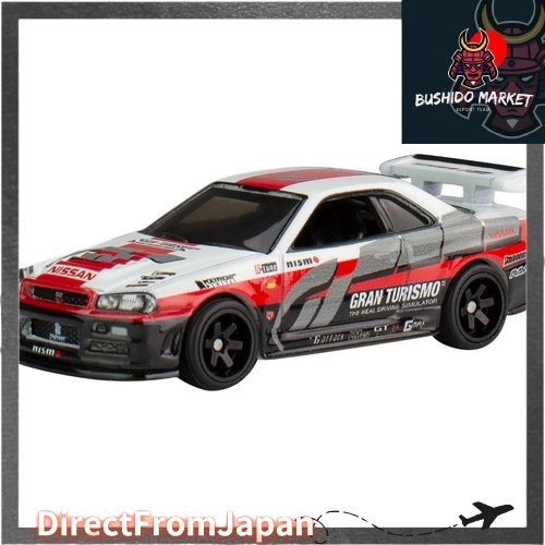 รถของเล่น Hot Wheels Pop Culture Gran Turismo - Nissan Skyline GT-R (BNR34) สีแดง สำหรับเด็กอายุ 3 ป