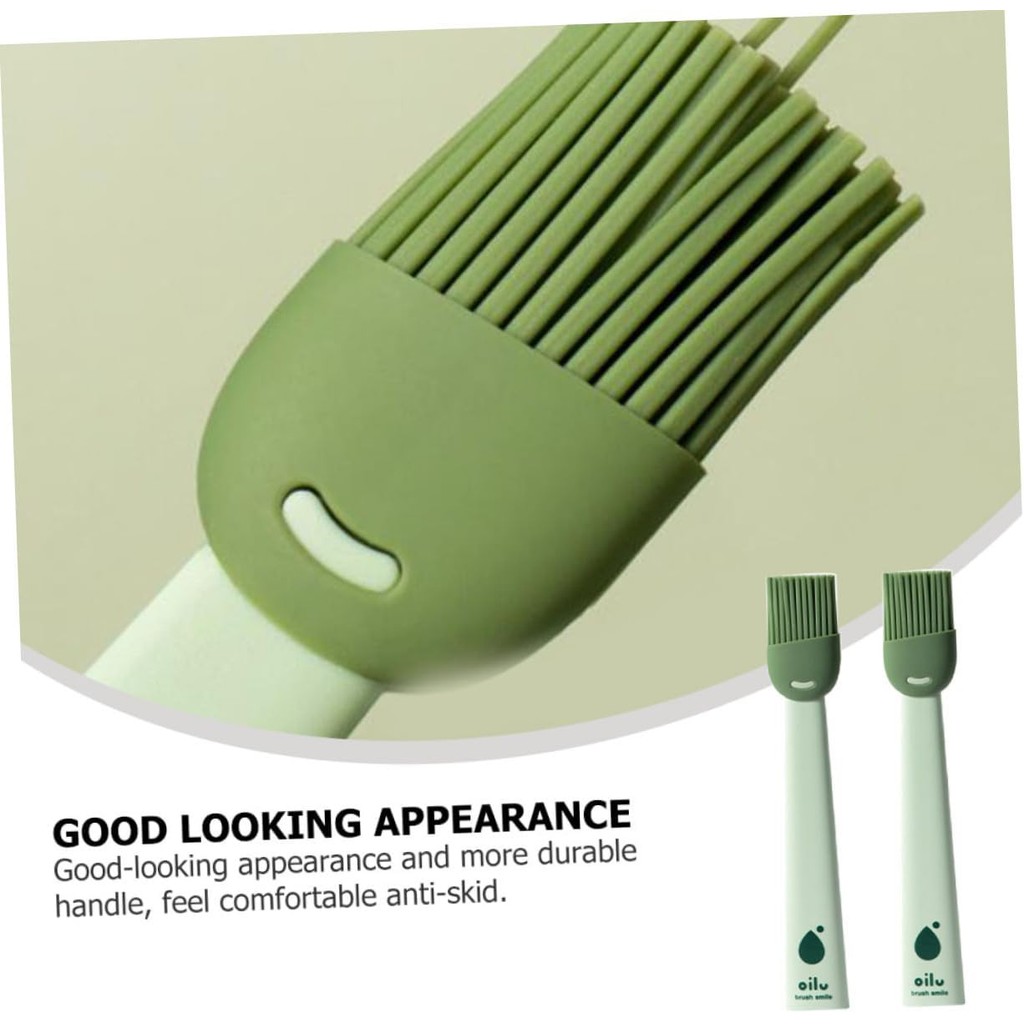 2 ชิ้นซิลิโคนแปรงน้ํามัน Mutitool ซิลิโคน Baster แปรงอาหารขนมปังเนยซิลิโคนแปรงอบ Bbq แปรงซอสกระจายเค