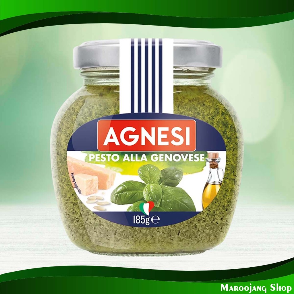 เพสโต้พาสต้าซอส+ใบโหระพา แอคเนซี่ 185ก Pesto Pasta Sauce + Basil Agnesi