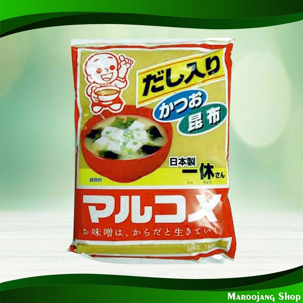 มิโซะซุปเต้าเจี้ยว อิคคิวซัง 1000 กรัม Miso Soybean Paste Soup Ikkyu-San