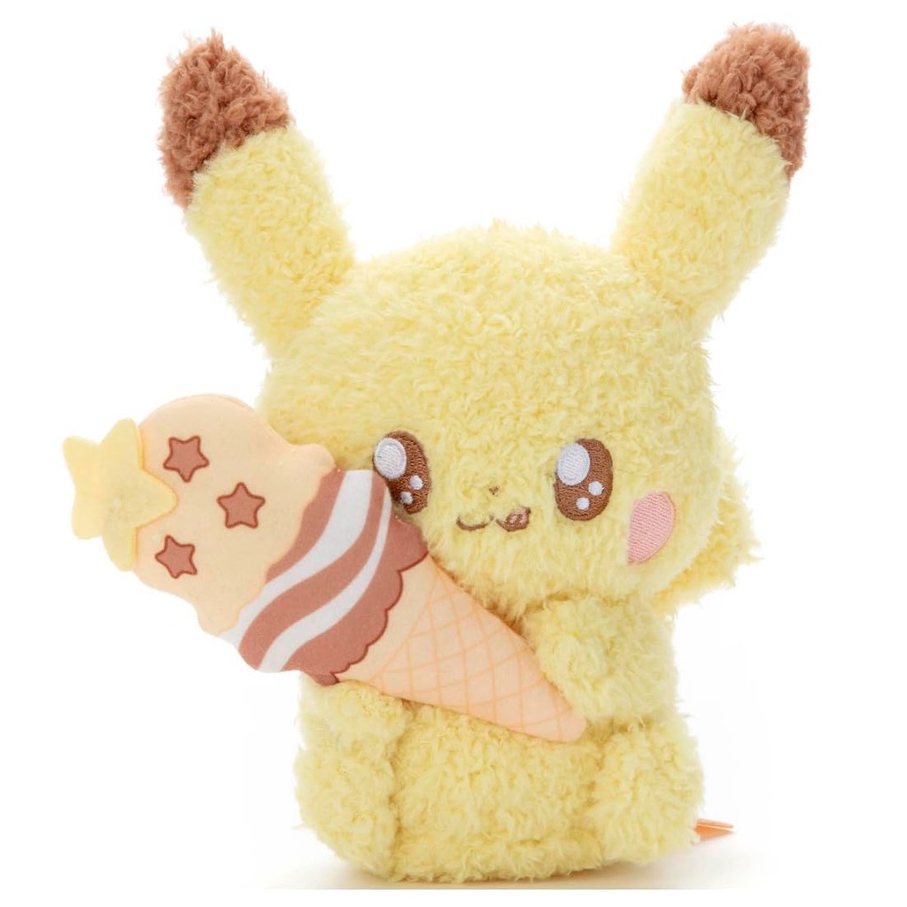 PokéPeace Plush Toy (Sweets Ver.) Pikachu Plush Toy, Approximately 17cm Tall