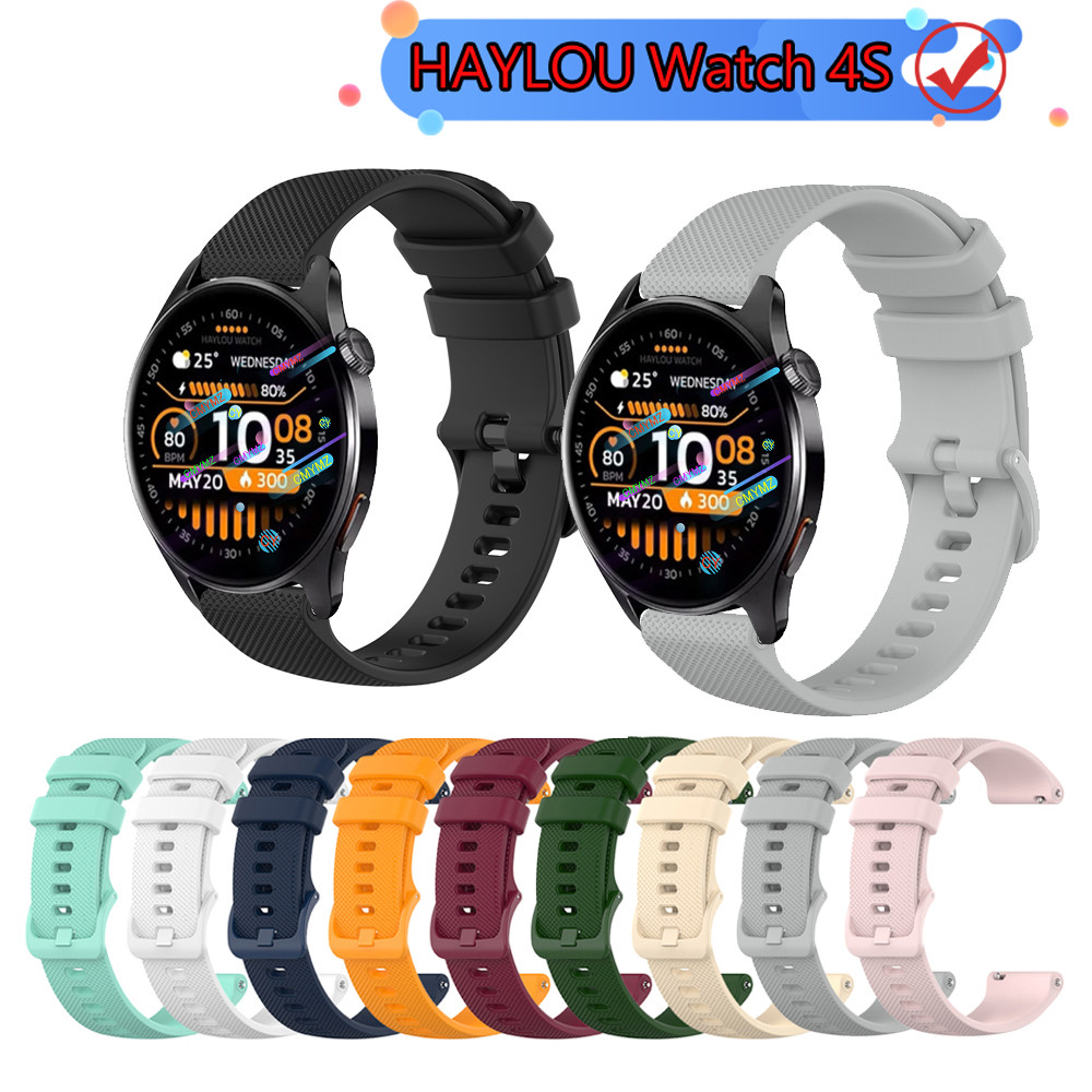 HAYLOU Watch 4S Smart Watch Strap สายซิลิโคน HAYLOU Watch 4S Strap สายรัดข้อมือกีฬา