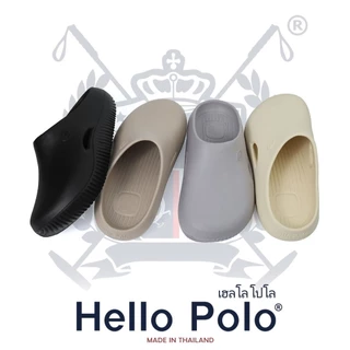 Hello Polo รุ่น HP8037 ผู้ชายและผู้หญิง แบบสวม รองเท้าสุขภาพ รองเท้านุ่ม รองเท้าแตะ กันลื่น แฟชั่น น้ำหนักเบาใส่สบา EVA
