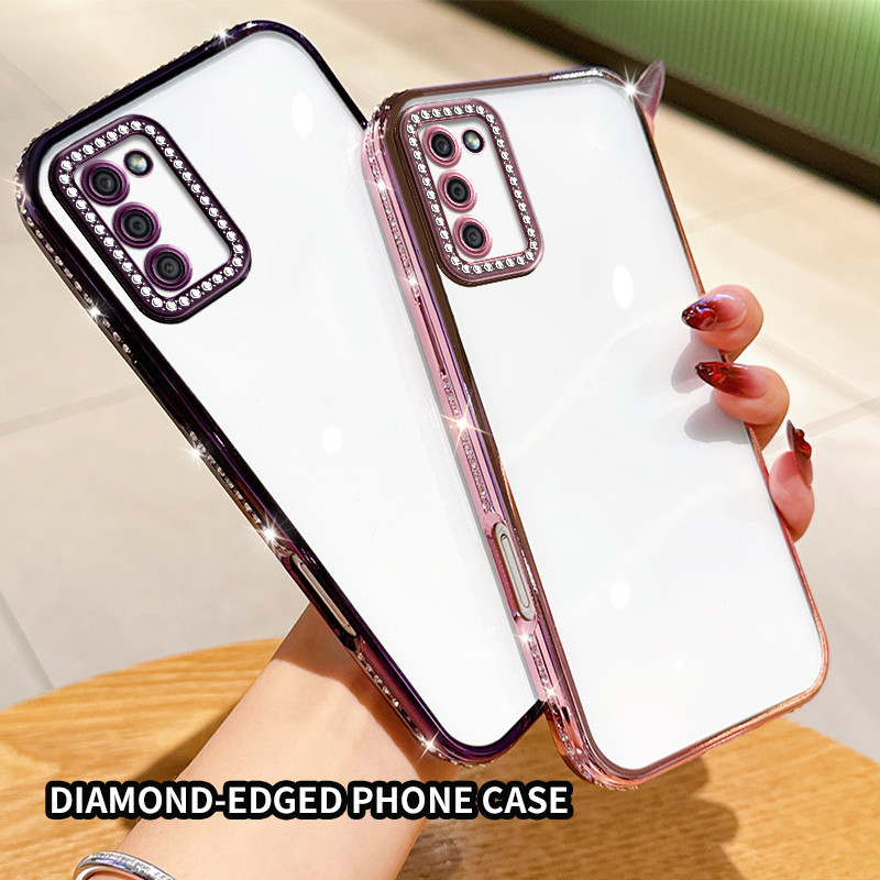 Samsung A02S SM-A025F SM-A025F/DS SM-A025G SM-A025G/DS SM-A025M SM-A025M/DS A03S Electroplated โปร่ง