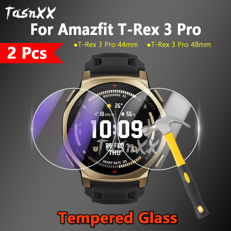 ฟิล์มกระจกนิรภัย 1-5PCS สําหรับ Amazfit T-Rex 3/Trex 2 /T-Rex Ultra/T Rex Pro ป้องกันหน้าจอ HD Clear/Eye Protection สีม่วงป้องกันฟิล์ม