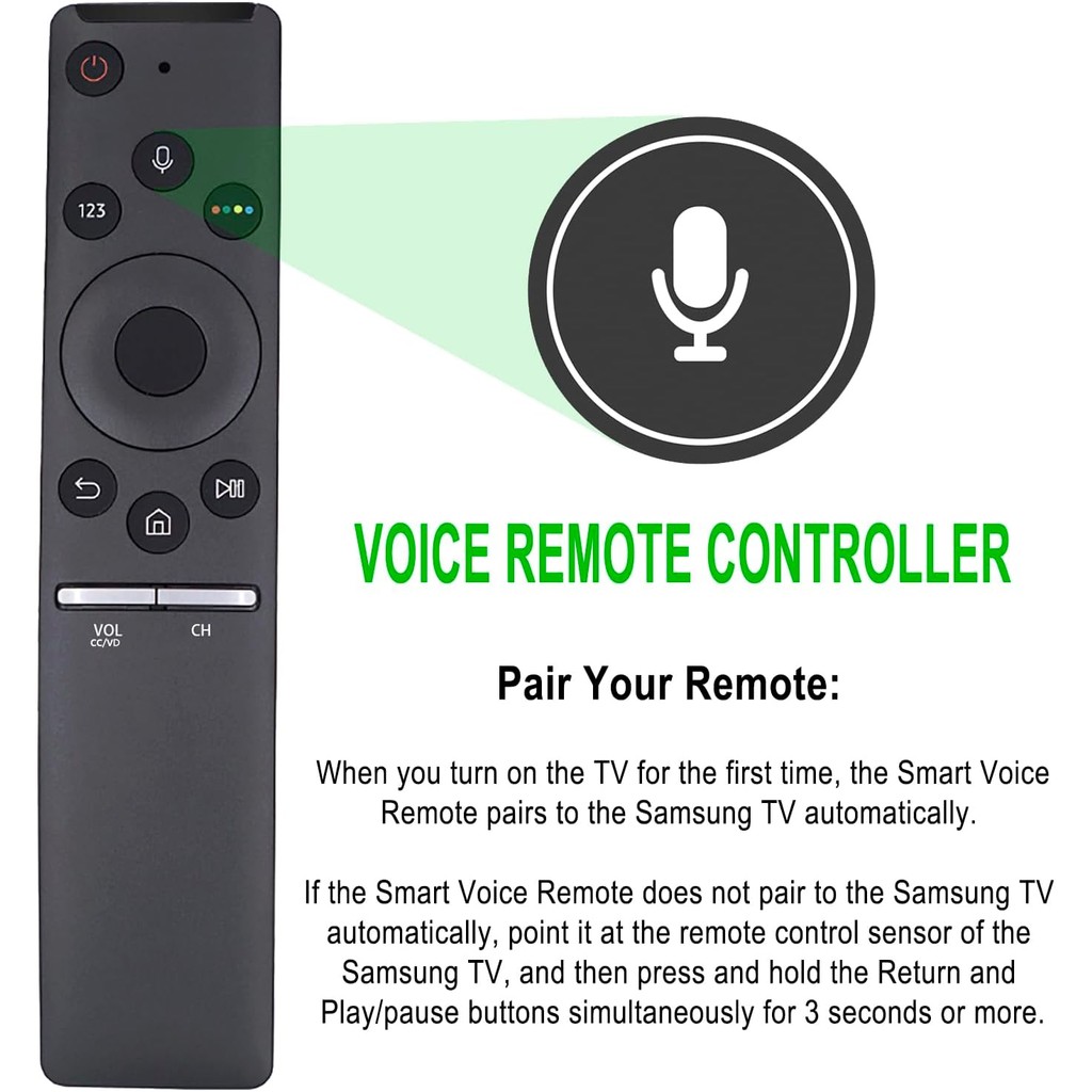 Allimity BN59-01292A BN59-01298A เปลี่ยนเสียงรีโมทคอนโทรลเข้ากันได้กับ Samsung 2017 2020 QLED TV LSP