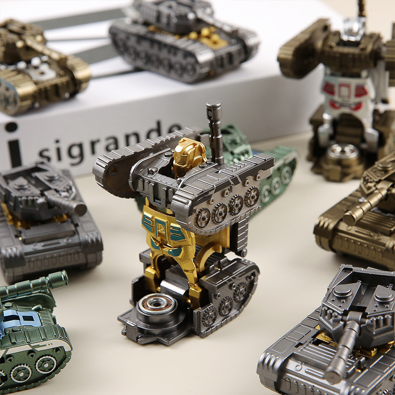 รถถังเปลี่ยนรูป Fidget Spinner ของเล่นบีบอัด รถหมุน ของเล่นเด็ก Fidget Spinner