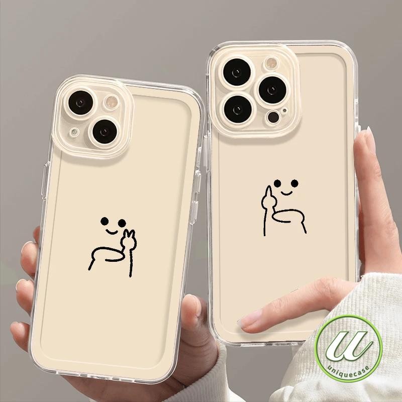 คนตัวเล็กน่ารักเรียงกราฟฟิติคู่ เคส Realme C53 C55 C3 C67 C20 C21 C15 C11 11 5 5s 8i 6i 5i C31 C25Y 