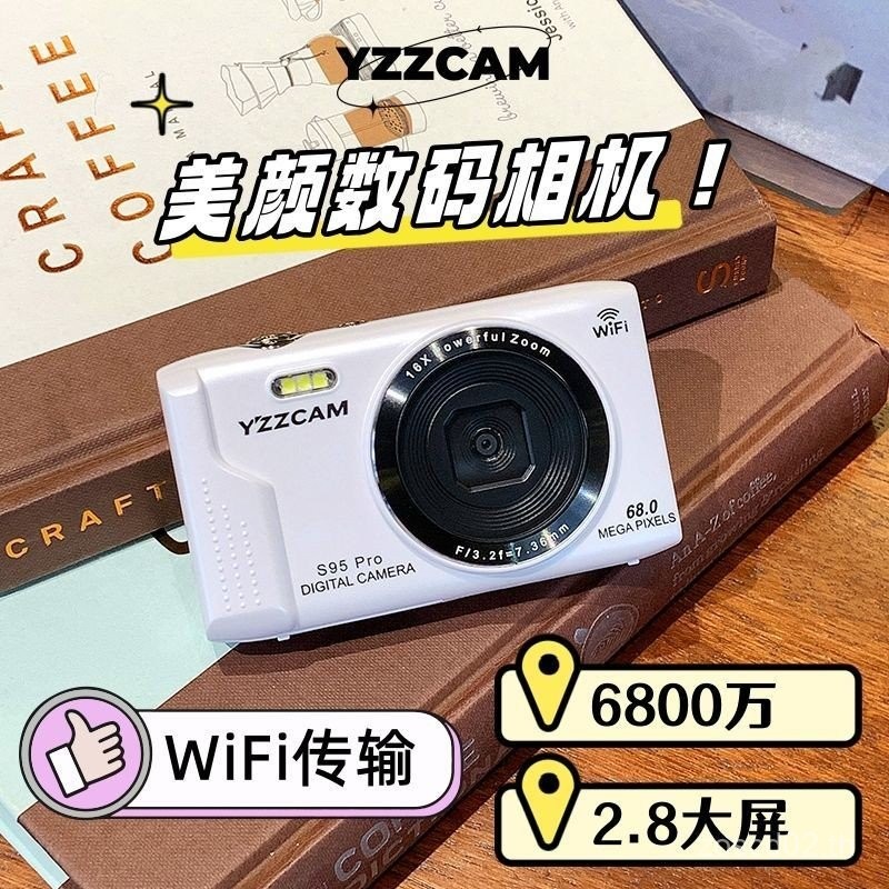 ของใช้แนะนํา ⭐ 68 ล้านพิกเซลสูง HD WiFi กล้องดิจิตอลนักเรียนความงาม Selfie Campus เครื่องการ์ดเดินทา
