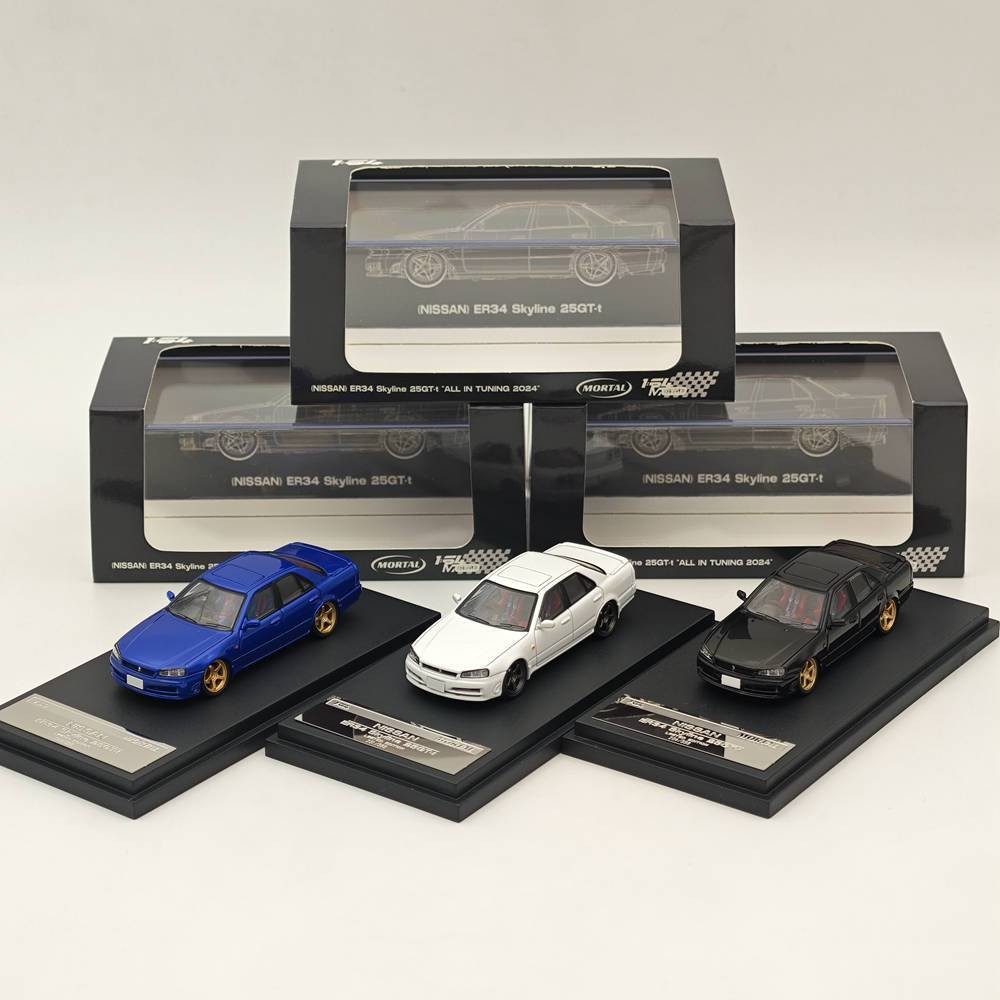 Mortal & OM 1: 64 Nissan Skyline ER34/ER34 uras Alloy Car Model Collection เครื่องประดับ