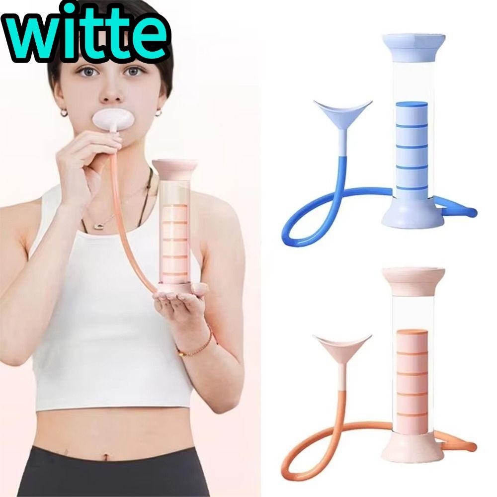 WITTE Breathing Dumbbells, Counted Diaphra Breathing Trainer, แบบพกพาปรับความต้านทาน Lung ความจุ Exp