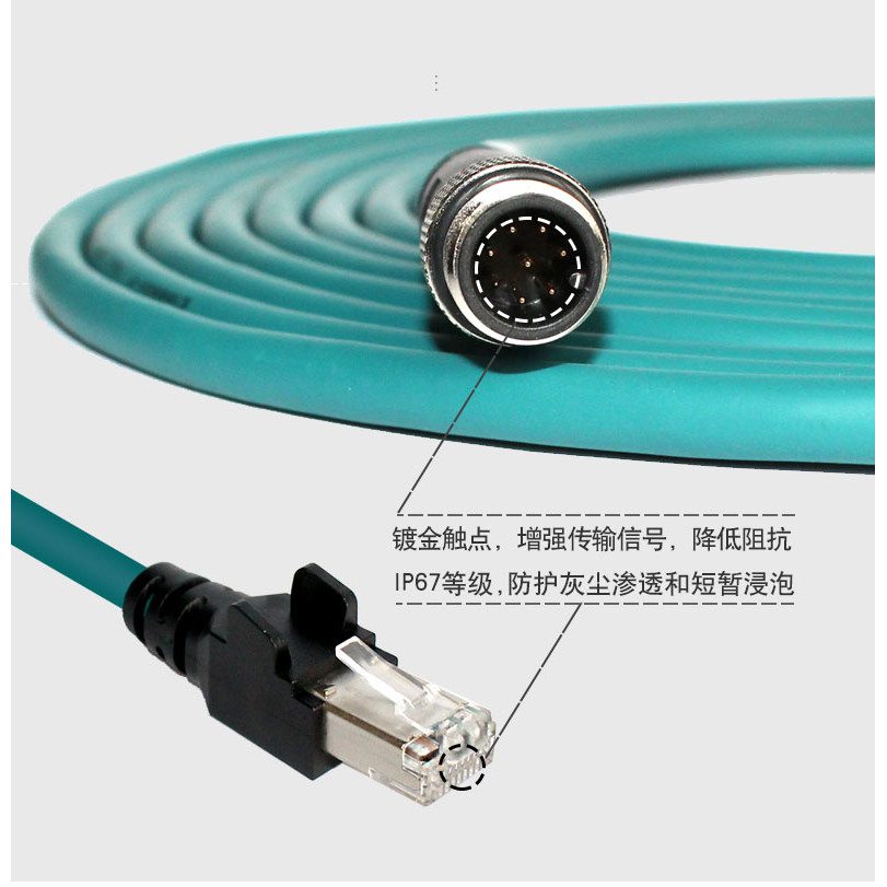 เข้ากันได้กับ MICROSCAN V430 เครื่องอ่านรหัสสายเคเบิลเครือข่าย V430-WE-3M V430-WE-5M