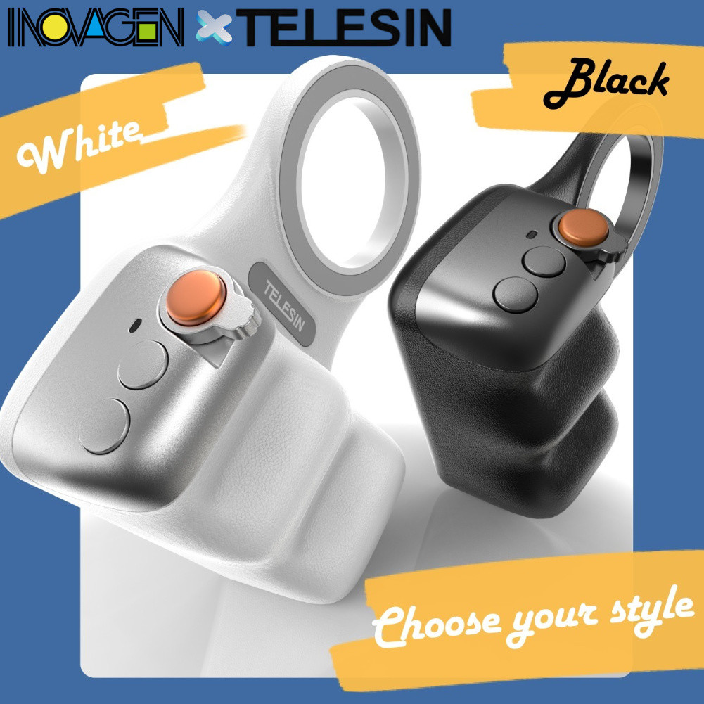 TELESIN Fun Shot โทรศัพท์แม่เหล็ก Selfie Grip 2,MFI ได้รับการรับรอง,พร้อมชัตเตอร