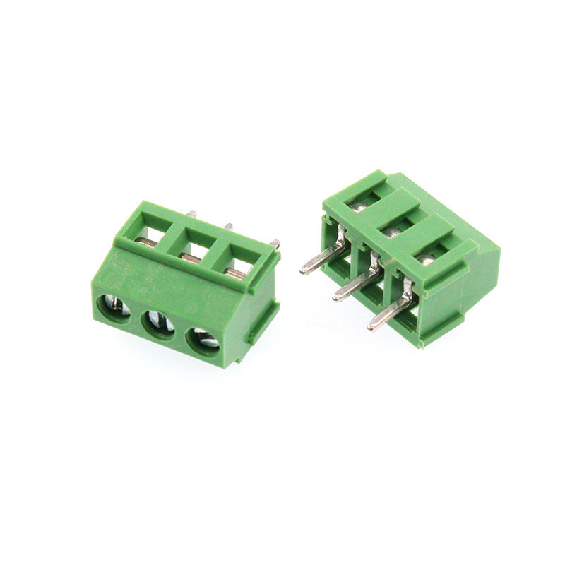 เทอร์มินัลสีเขียว KF128 2P 3P Pitch 3.81MM ชนิดสกรูแบบเลื่อนได้ 300V/10A