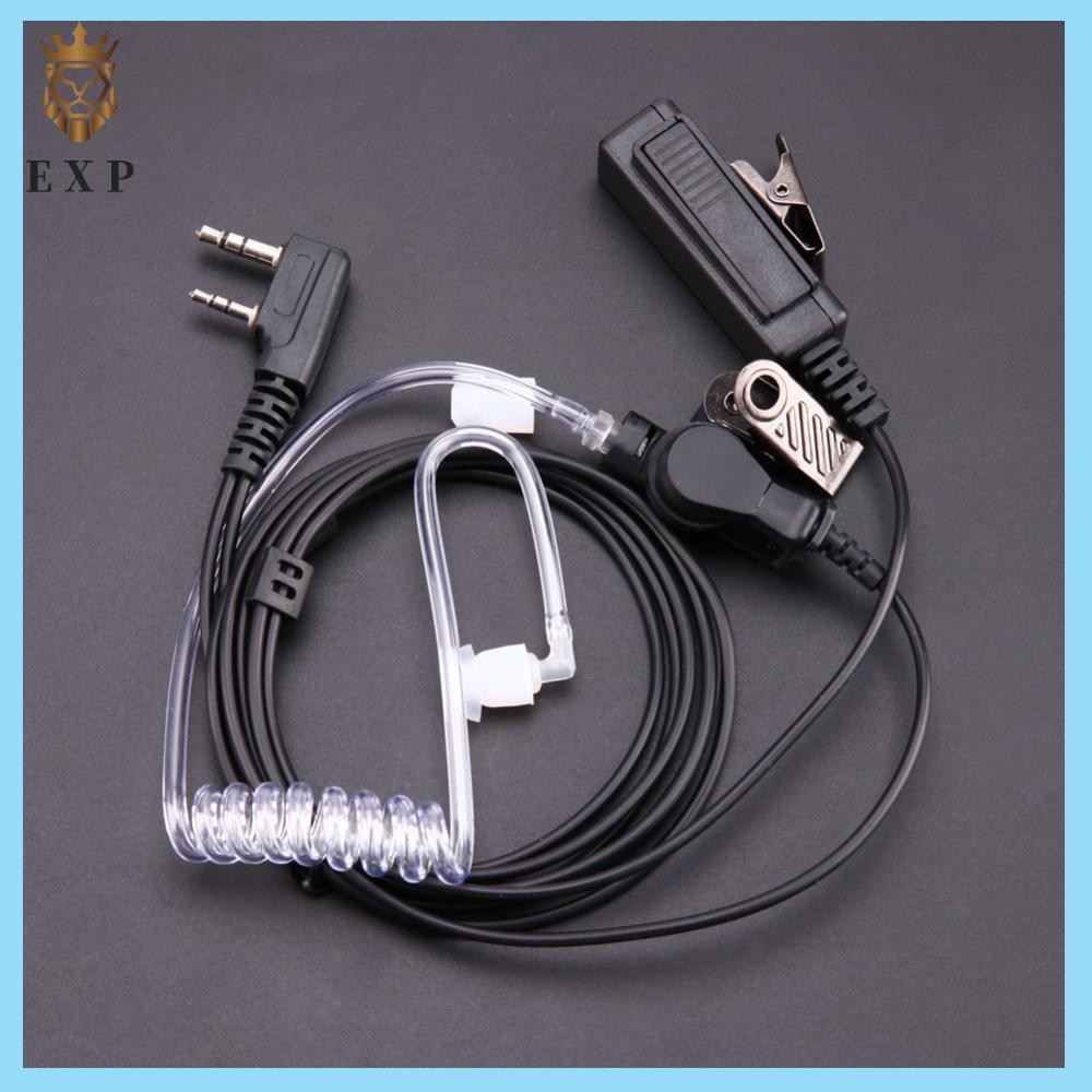 [explosion1.th] 2 Pin Covert Acoustic Tube Earpiece ชุดหูฟังไมโครโฟนสําหรับ Kenwood UV-5R