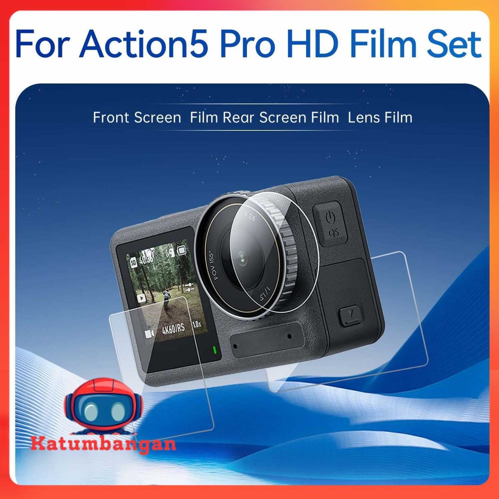 LAYAR TELESIN ฟิล์มกันรอยหน้าจอเลนส์ HD สําหรับ DJI Action 5 Pro - S6-FLM-09-DJ
