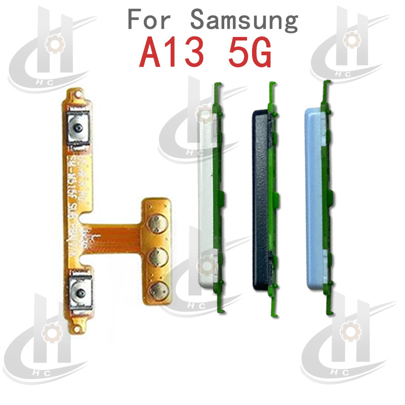 สําหรับ Samsung Galaxy A13 5G ปุ่มปรับระดับเสียงด้านข้างปุ่ม Flex Cable Keys ปุ่มปิดระดับเสียงขึ้นลงด้านข้างอะไหล่ทดแทน
