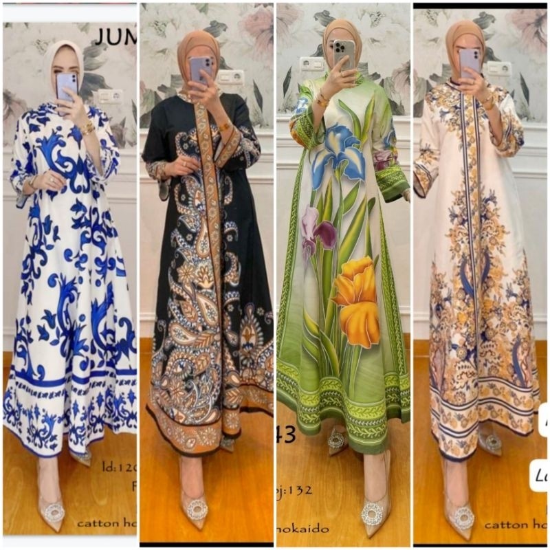 KATUN ZJ76TG Dress Ld 120 Motif Bkkido Japanese Cotton