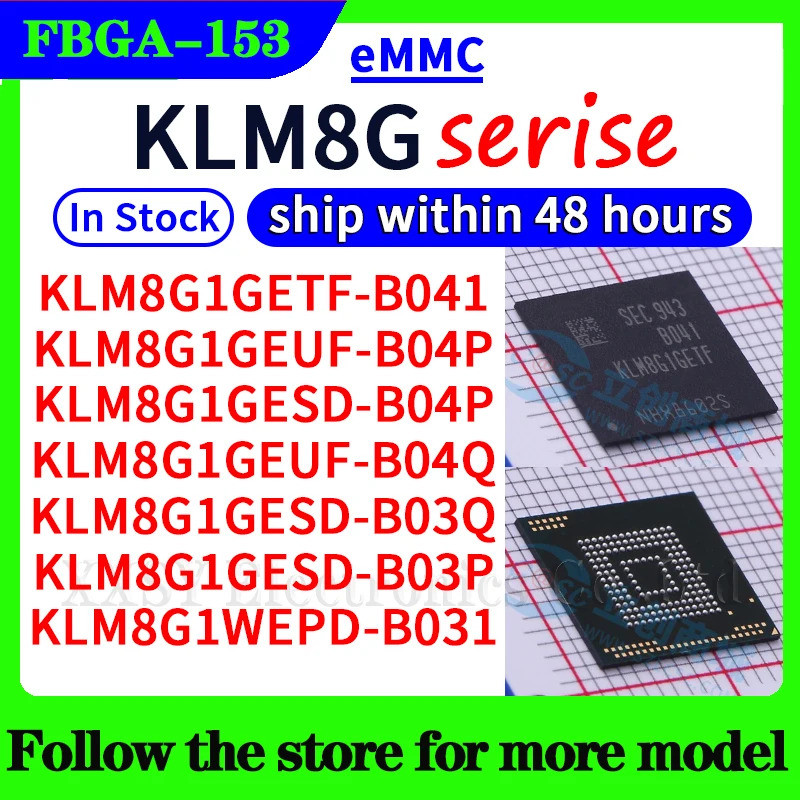 1PCS KLM8G1GETF-B041 KLM8G1GEUF-B04P KLM8G1GESD-B04P KLM8G1GEUF-B04Q KLM8G1GESD-B03Q KLM8G1GESD-B03P