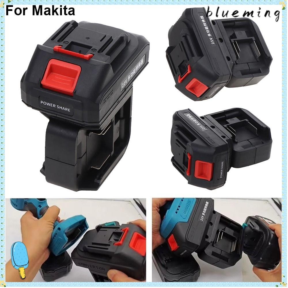 BLUEMING 1 ชิ้นแบตเตอรี่ Converter, One-to-two 2 In 1 18V แบตเตอรี่อะแดปเตอร์, พลาสติกสีดําเครื่องมื