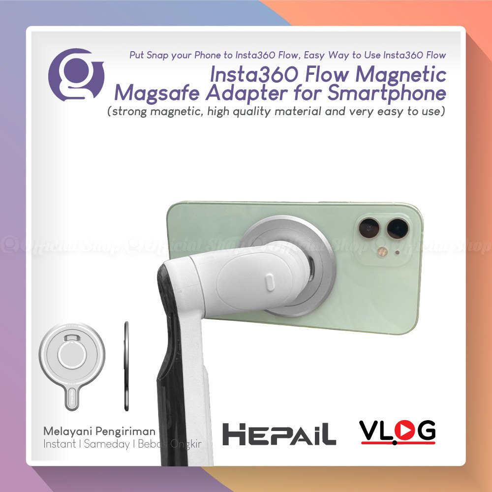 แม่เหล็กดูดสําหรับ Insta360 Flow อะแดปเตอร์ HP สมาร์ทโฟนสําหรับ Gimbal Insta 360 FLOW พร้อมสติกเกอร์