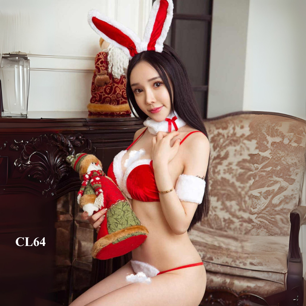 ชุดชั้นในสตรีเครื่องแต่งกาย Santa Christmas ชุดนอน Cl64