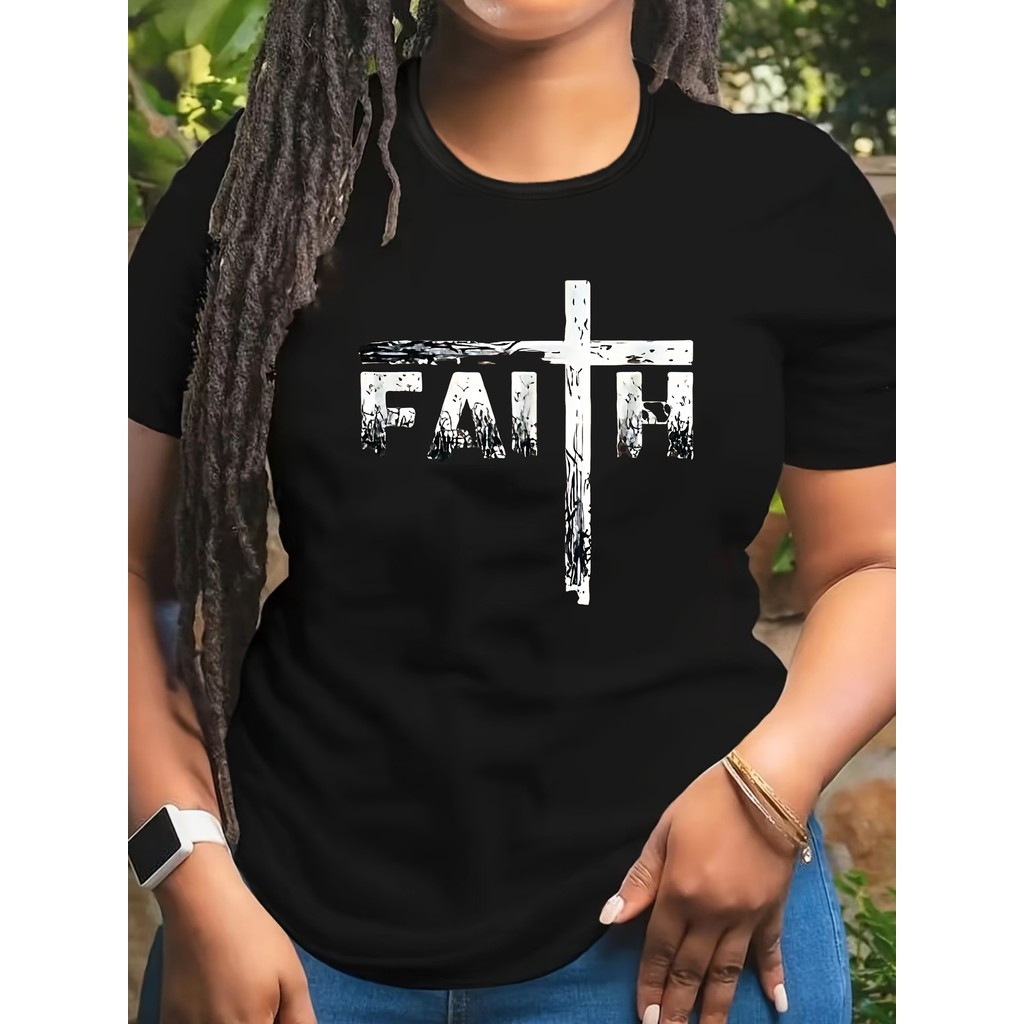 เสื้อยืดแฟชั่นสำหรับฤดูใบไม้ผลิและฤดูร้อน สีดำ ลายพิมพ์ยอดฮิต แขนสั้น คอหลวมแบบคูล AVL9