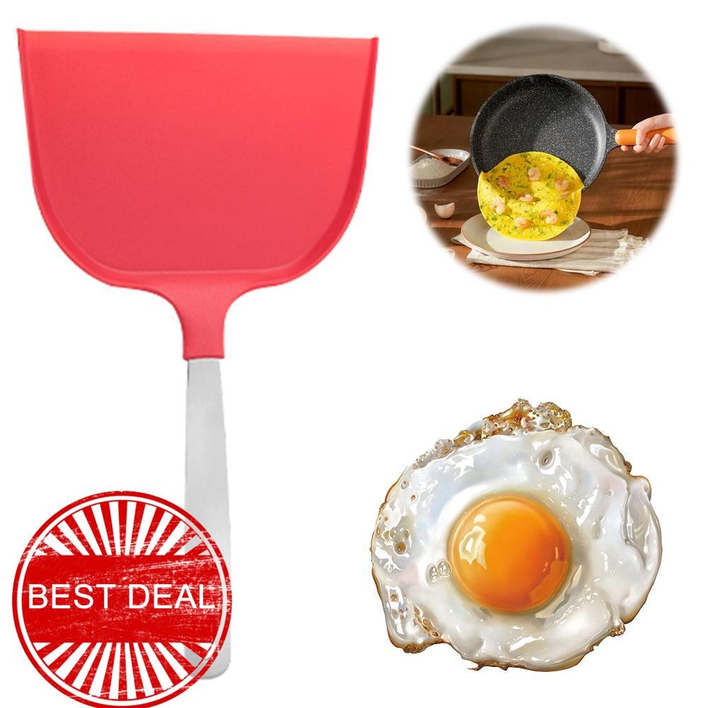 ซิลิโคนทําอาหารไม้พายไม่ติดไม้พายทนความร้อน Turners พลั่วไข่ดาวสําหรับ W6j3