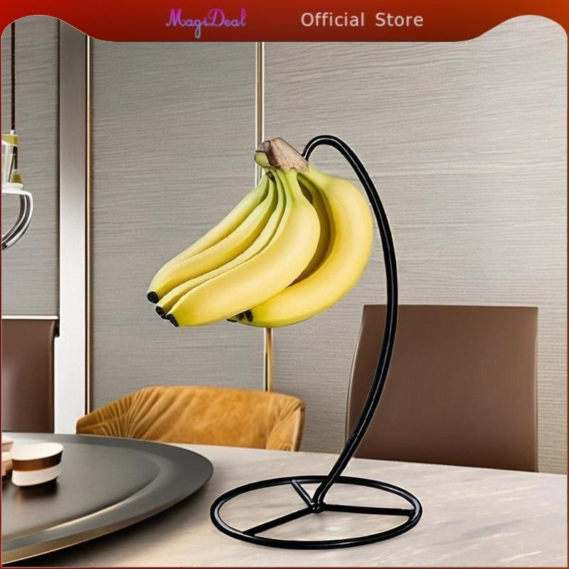 MagiDeal ที่วางกล้วย Stable Sturdy Metal Banana Storage Organizer Banana Tree