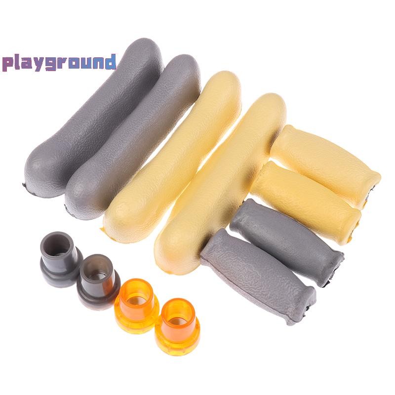 [playground] 6 ชิ้น/เซ็ต Axillary Crutch อุปกรณ์เสริมชุดแผ่นเปลี่ยนยางกันลื่นเบาะใต้วงแขนอุปกรณ์เสริ