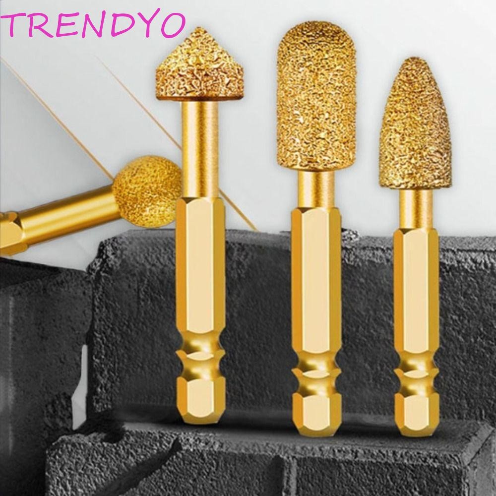 TRENDYO Adamas เคลือบโรตารี Burrs, หกเหลี่ยม Shank อุณหภูมิสูง Brazing เทคโนโลยี Adamas ชุดเครื่องมื