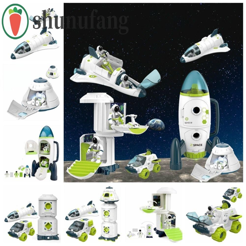 ของเล่นกระสวยอวกาศ UNUF, Rocket Astronaut Acousto Optic Space Toys, Aerospace Model Aviation Series Spacecraft Model Children Gift