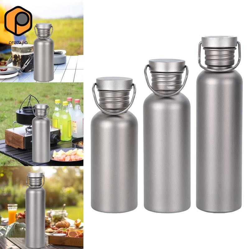 Prettyia Titanium Water Bottle Jug Camping Water Bottle for Outdoor Travel Hiking