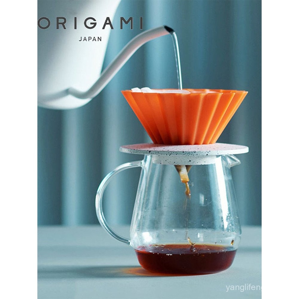 ญี่ปุ่นนําเข้า Origami Air Origami Hand-Brewed กาแฟเรซิ่นกรวยถ้วยกรองถ้วยเค้ก V60