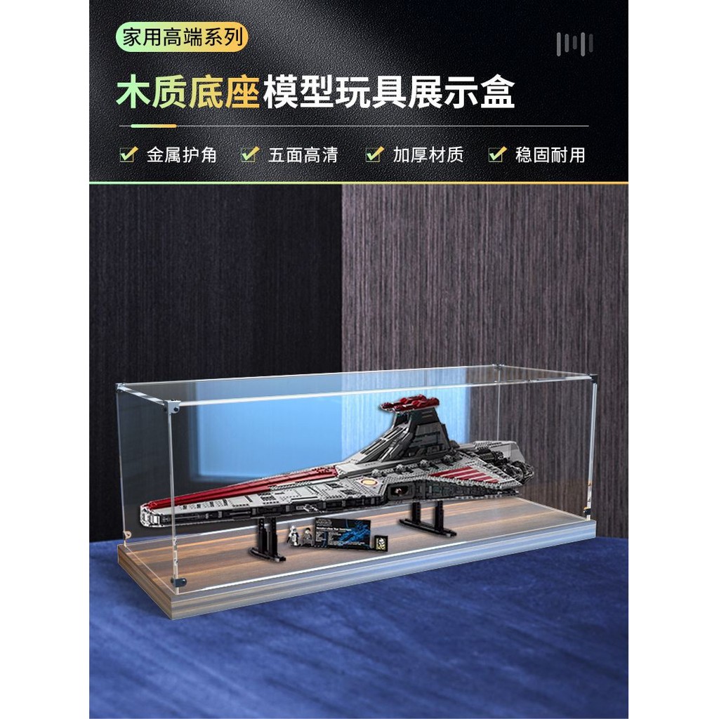 เหมาะสําหรับ Lego 75367 Star Wars UCS Hunter-Class J-Starship หนาโปร่งใสฝุ่นกล่องแสดง⭐⭐