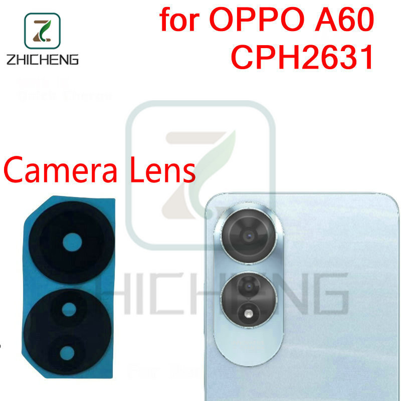 สําหรับ OPPO A60 CPH2631 ฝาครอบเลนส์กล้องด้านหลังพร้อมสติ๊กเกอร์