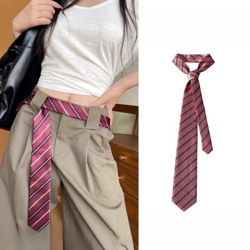 ผ้าพันคอและเข็มขัดไหมลายน่ารัก ลายเสือดาวสีกาแฟ สำหรับสตรี ปรับแต่งได้หลายสไตล์ - รูปที่ 7