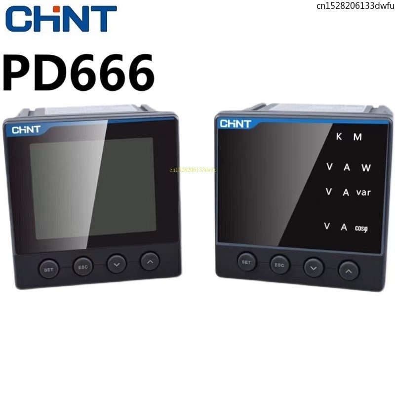 CHINT PD666 Series มัลติฟังก์ชั่น LCD Digital Display Meter RS485 Current และ Voltage Meter สามเฟส 2