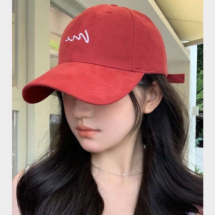 HAT37🧢หมวกเบสบอล ปักลาย สไตล์เกาหลี ผู้หญิง💕 ป้องกันแสงแดด ปีกหมวกกว้างทรงลึก พร้อมส่งจากไทย - รูปที่ 5