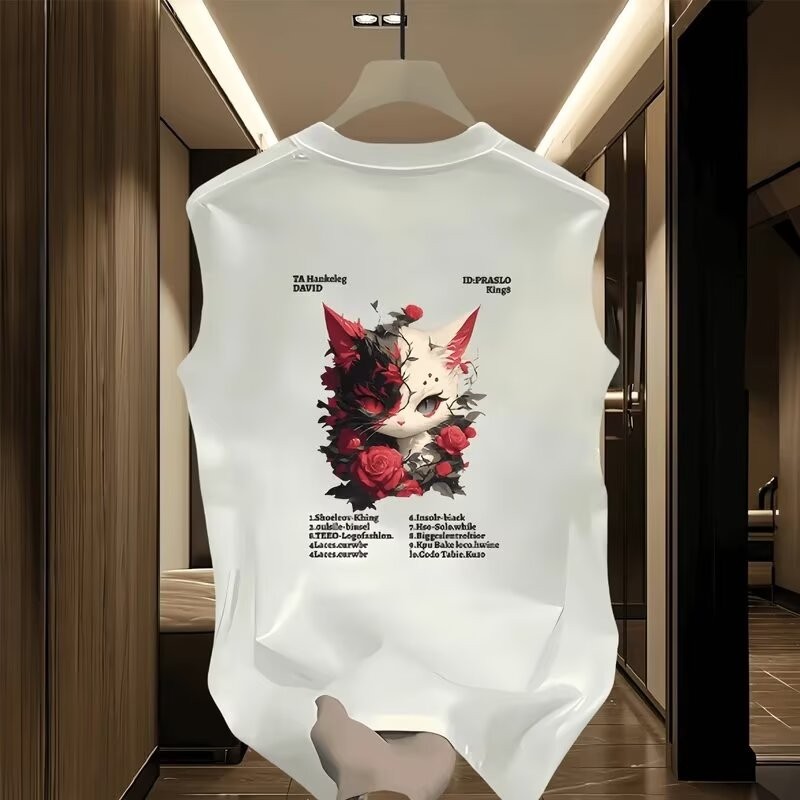 COD 2025 Youth Vest Men's Summer 2025 New American High Street Printed Sports Loose Sleeveless T-Shi