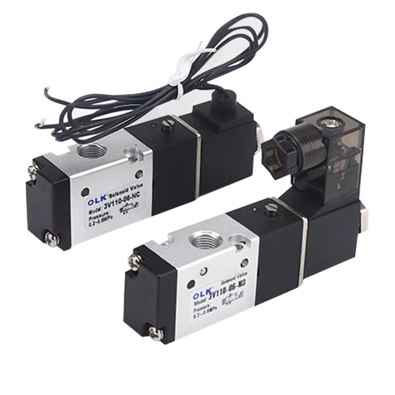 3V110-06-NC 3V110-06-NO Air Solenoid วาล์ว 3 พอร์ต 2 ตําแหน่ง 1/8 ปกติปิดปกติเปิดนิวเมติกวาล์วควบคุม