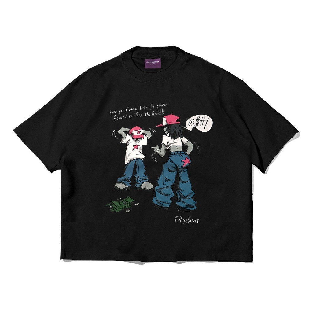 Crop Boxy Tee Fillingstreet - Dose Posee Black