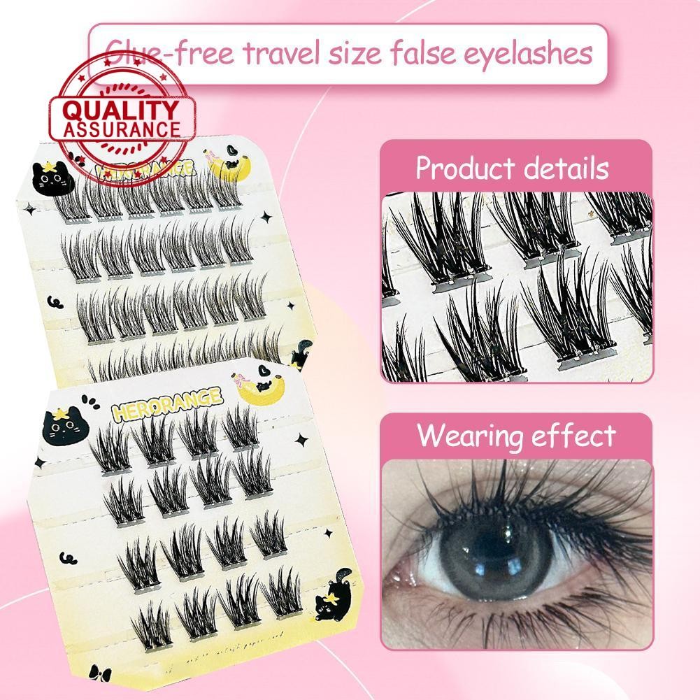 Herorange ขนตาปลอมแบบไม่มีกาวสําหรับผู้เริ่มต้นขนาดพกพาต่อขนตา K6c8